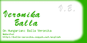 veronika balla business card